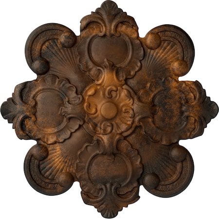 Ekena Millwork Katheryn Ceiling Medallion, Hand-Painted Rust, 18 1/8"OD x 1 1/4"P CM18KARUS